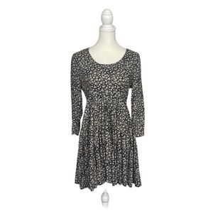 Paris Sport Club Floral Dress Fit Flare Mini Cottagecore Long Sleeve Babydoll